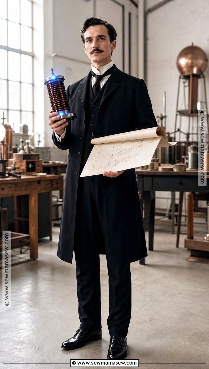 Nikola Tesla Costume With Electric Prop - 30 historical figures costumes
