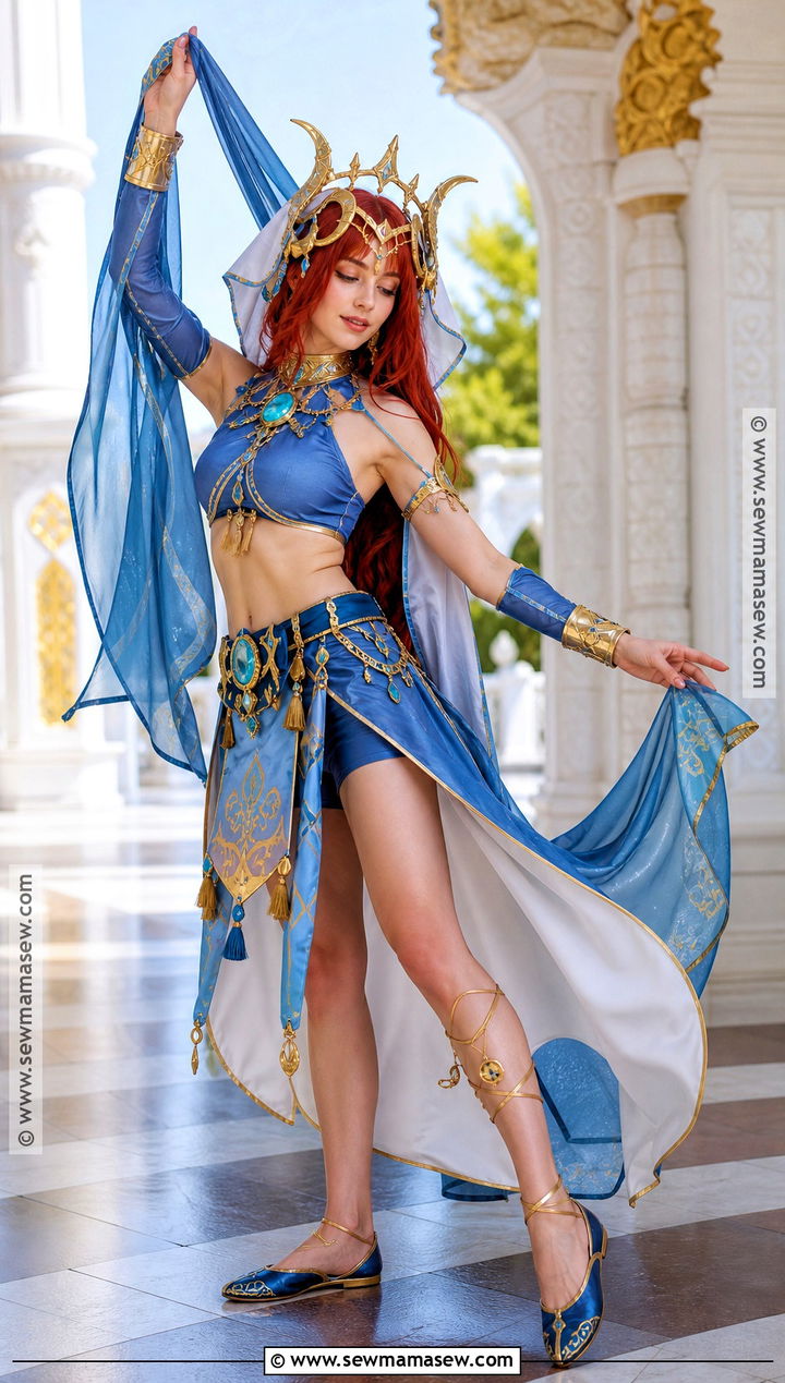 Nilou Cosplay With Blue Dancer Outfit - 30 genshin cosplays