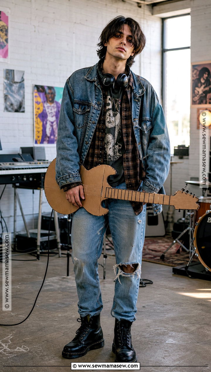 Nineties Grunge Costume With Flannel Shirt - 35 halloween costumes male