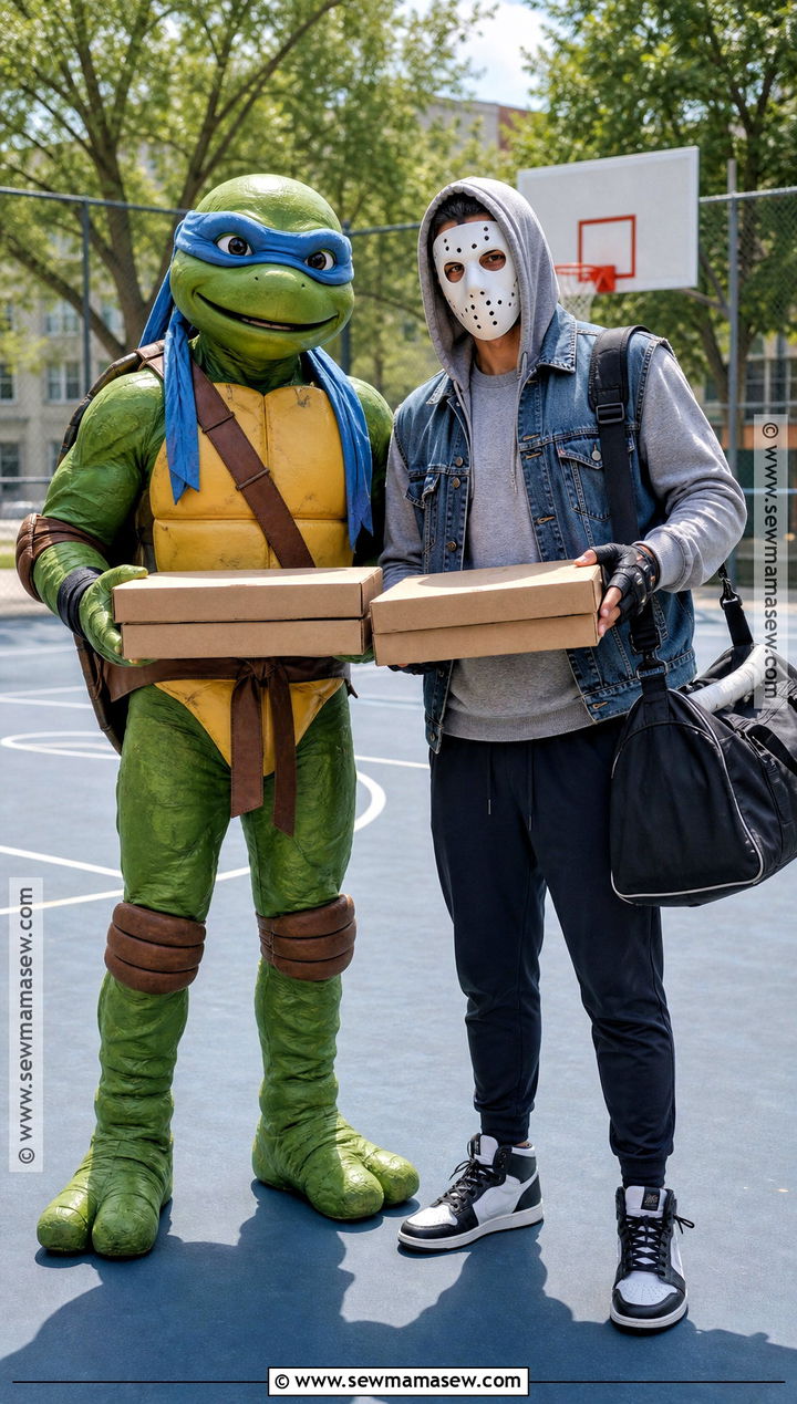 Ninja Turtle And Casey Jones Couple Costume - 30 ninja turtle halloween costume ideas
