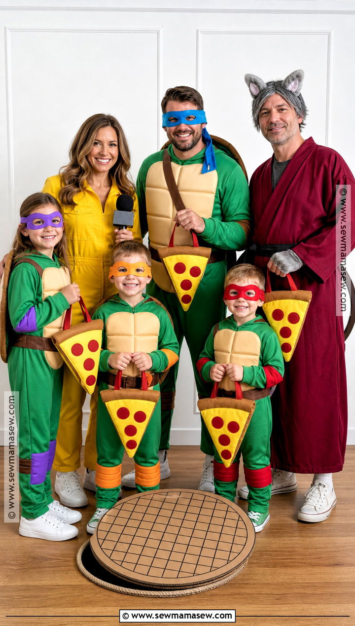Ninja Turtle Family Costume - 30 ninja turtle halloween costume ideas