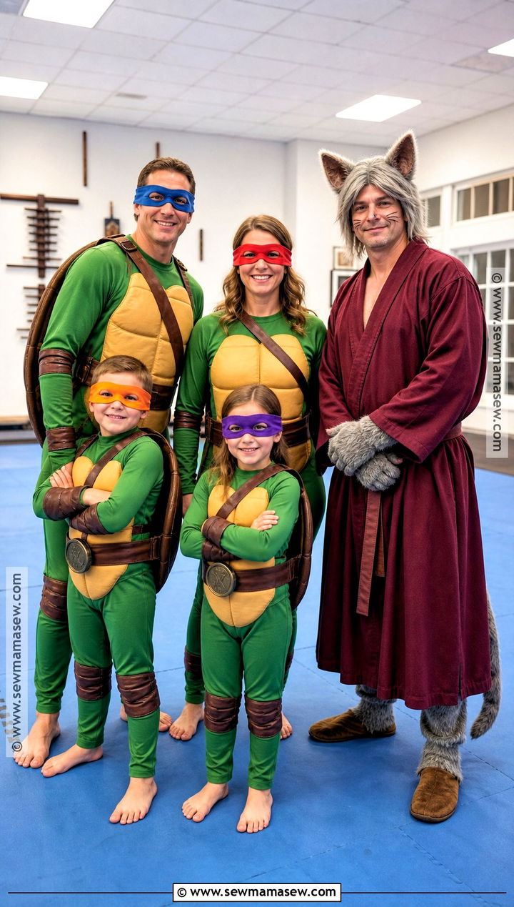 Ninja Turtles And Splinter Family Costume - 40 ninja turtles costume ideas