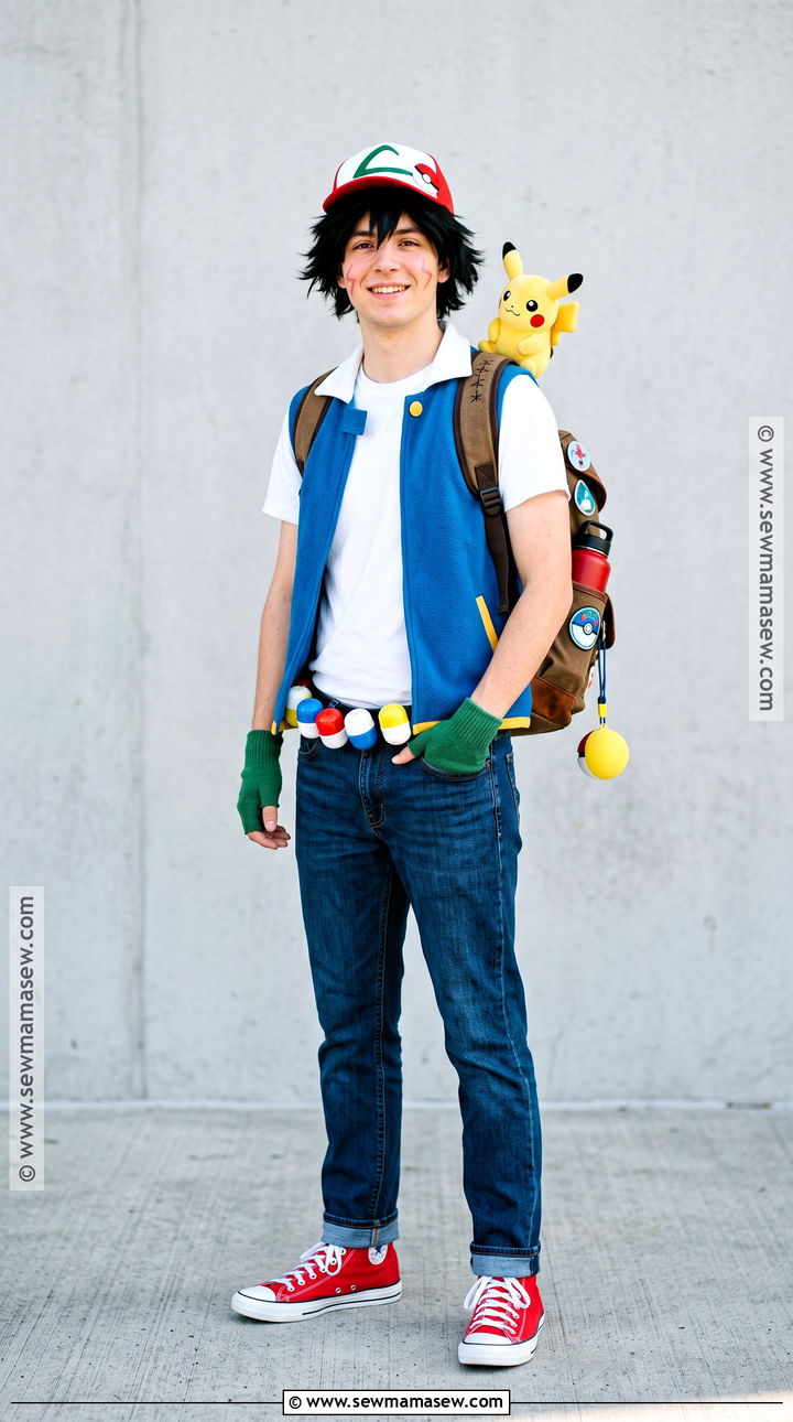 No Sew Ash Ketchum Costume - 30 ash costume ideas