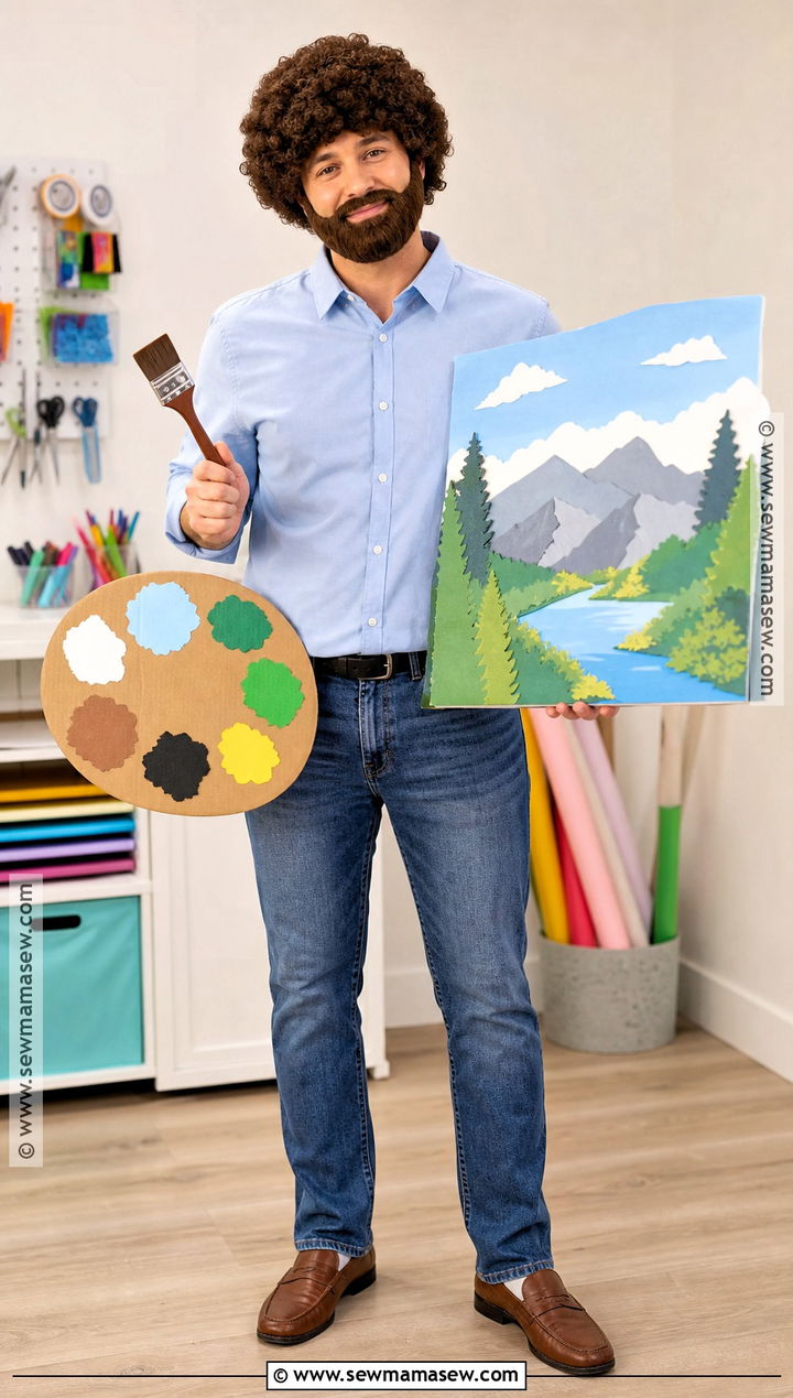 No Sew Bob Ross Costume - 35 bob ross costume ideas