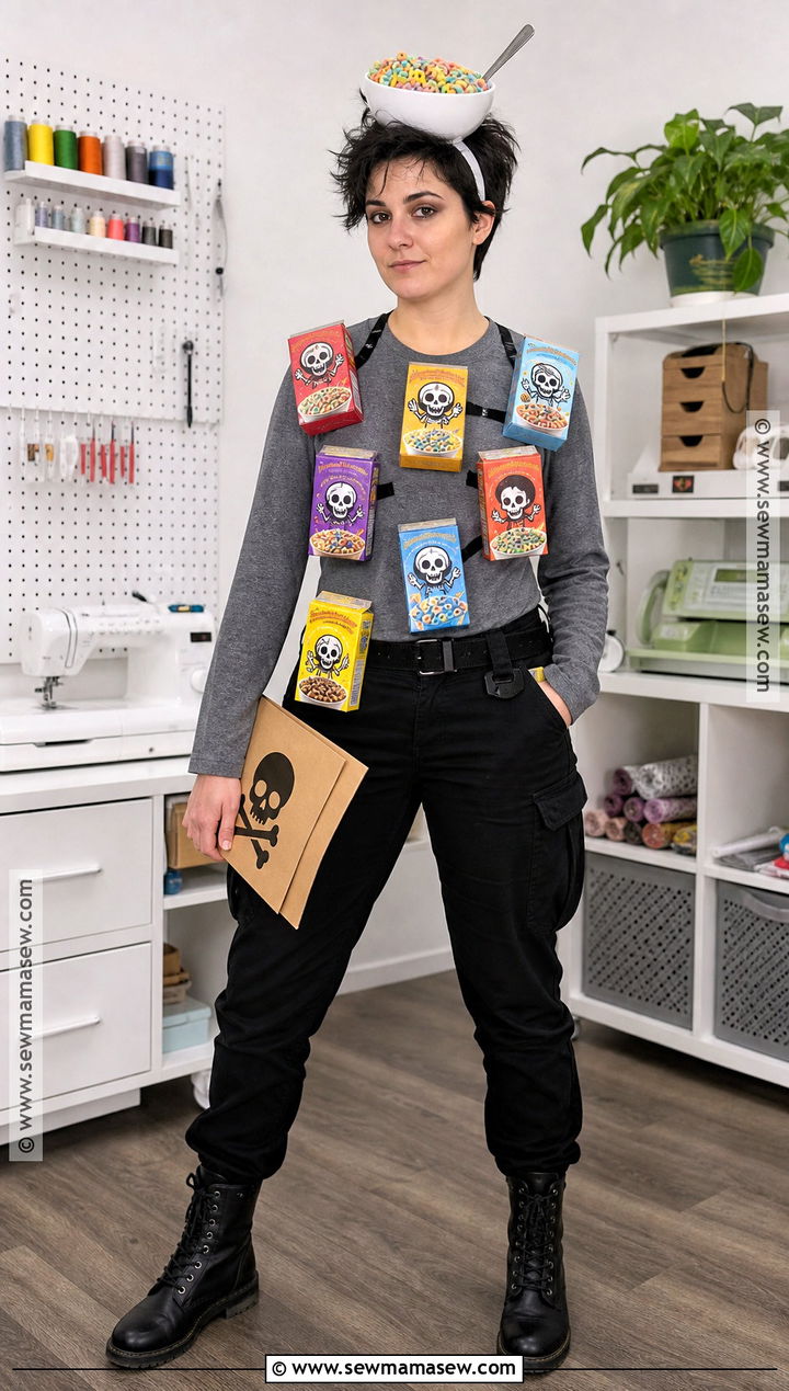 No Sew Cereal Killer Costume With Mini Boxes - 35 cereal killer costume ideas