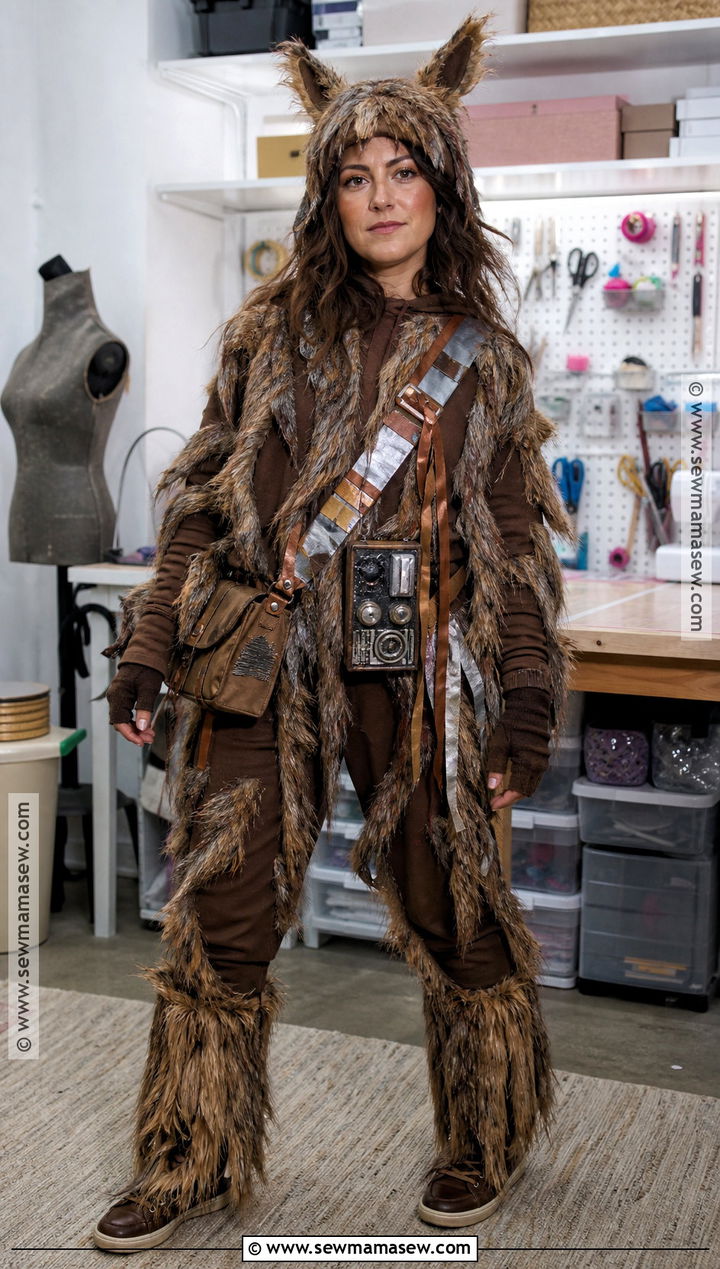 No Sew Chewbacca Costume With Faux Fur Strips - 30 chewbacca costume ideas for women