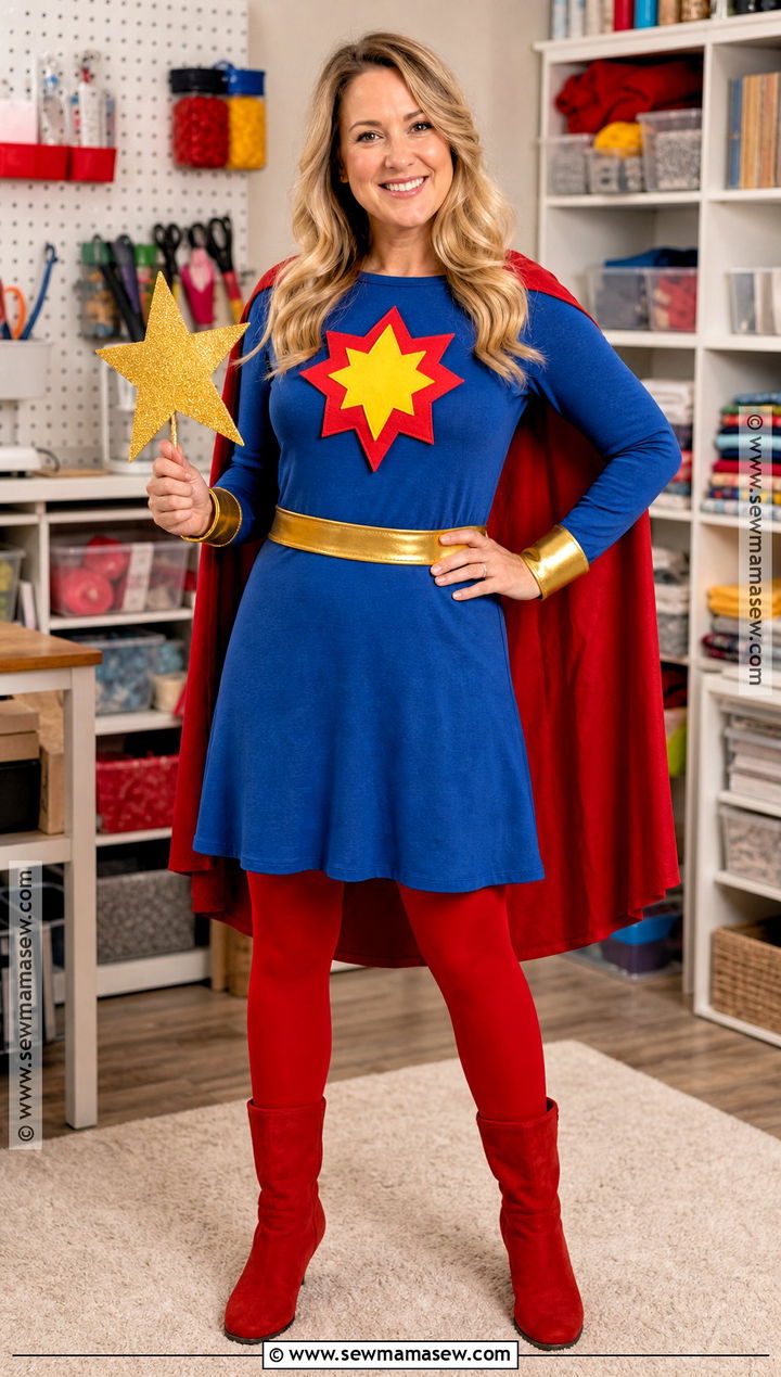 No Sew DIY Supergirl Costume - 30 Supergirl Halloween Costume Ideas