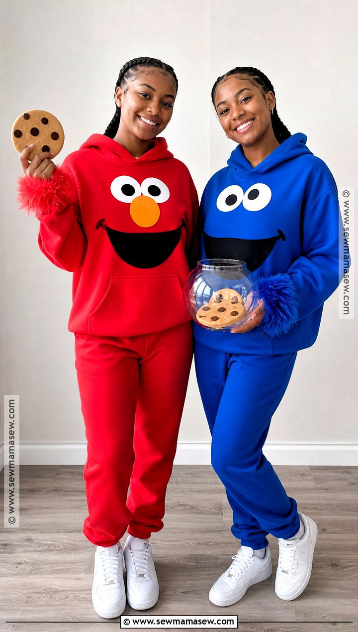No Sew Elmo And Cookie Monster Costume - 40 elmo and cookie monster costumes