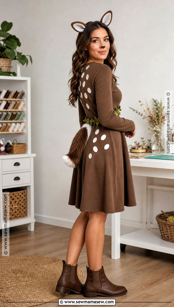 No Sew Fawn Costume With Felt Spots - 30 fawn halloween costume ideas