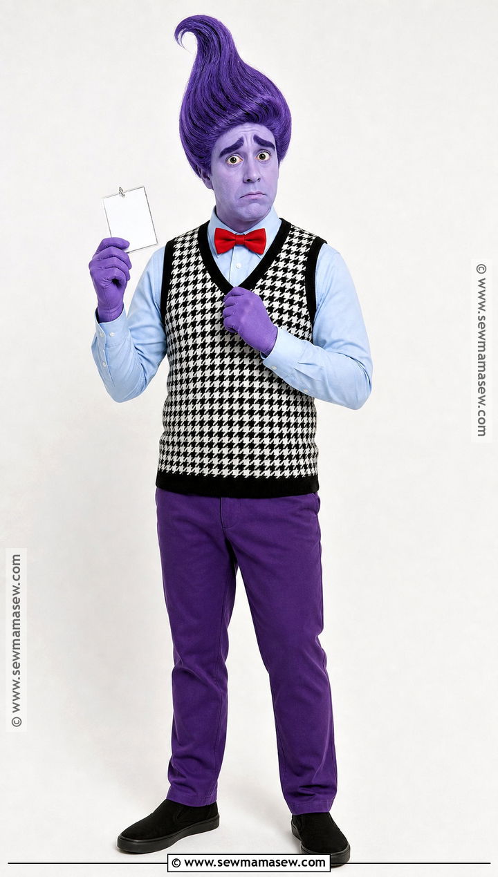 No Sew Fear Inside Out Costume - 30 fear inside out costume ideas
