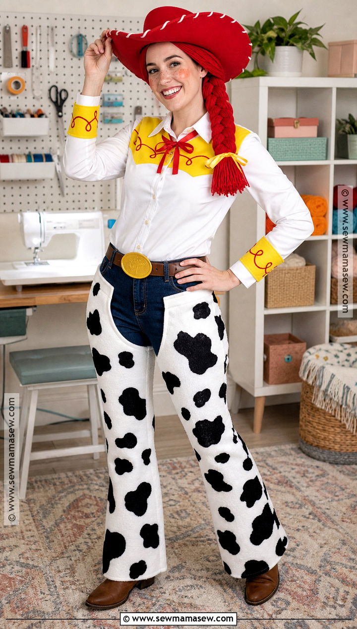 No Sew Jessie Costume With Fabric Tape - 30 jessie toy story halloween costume ideas
