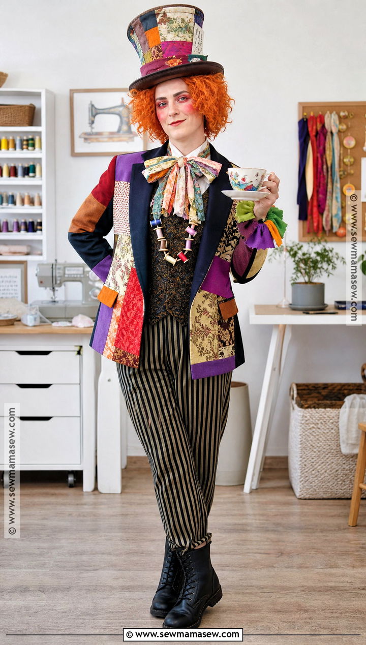 No Sew Mad Hatter Costume With Fabric Scraps - 50 mad hatter costume ideas