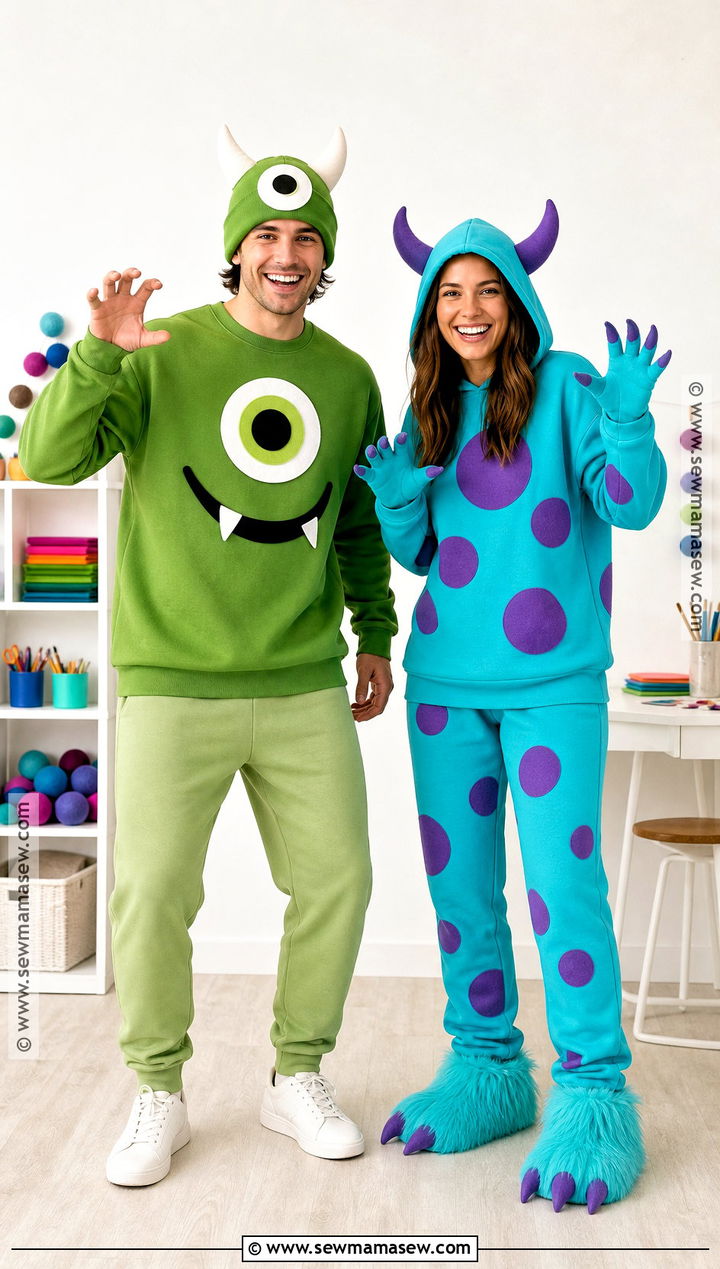 No Sew Mike And Sully Costume - 35 mike and sully costume ideas