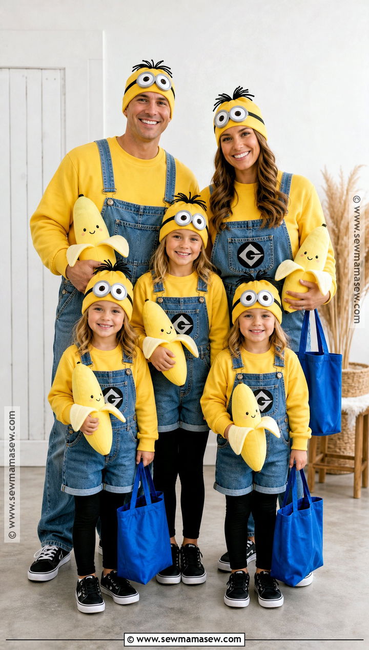 No Sew Minion Family Costume - 30 minion family costume ideas