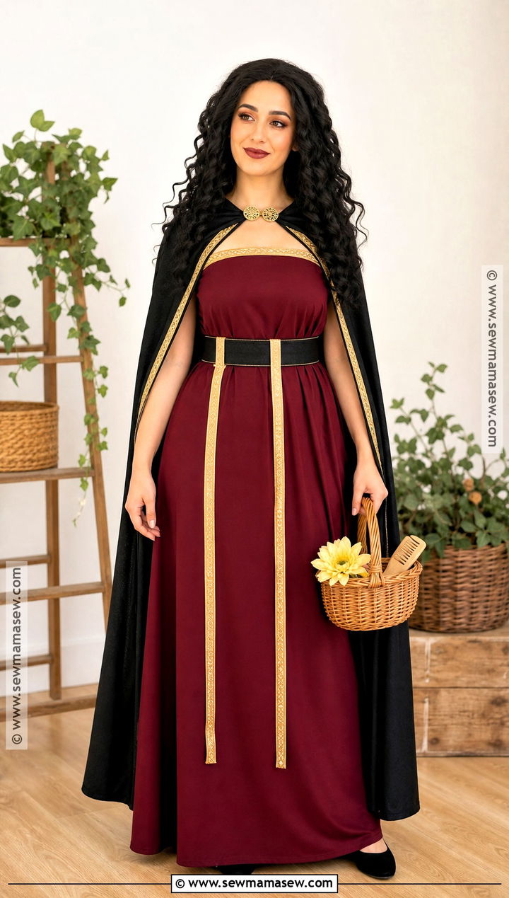 No Sew Mother Gothel Costume With Gold Fabric Tape - 40 mother gothel costume ideas