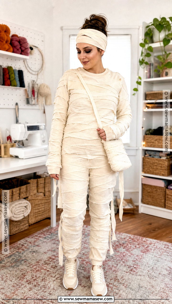 No Sew Mummy Costume With Fabric Strips - 35 mummy costume ideas for women