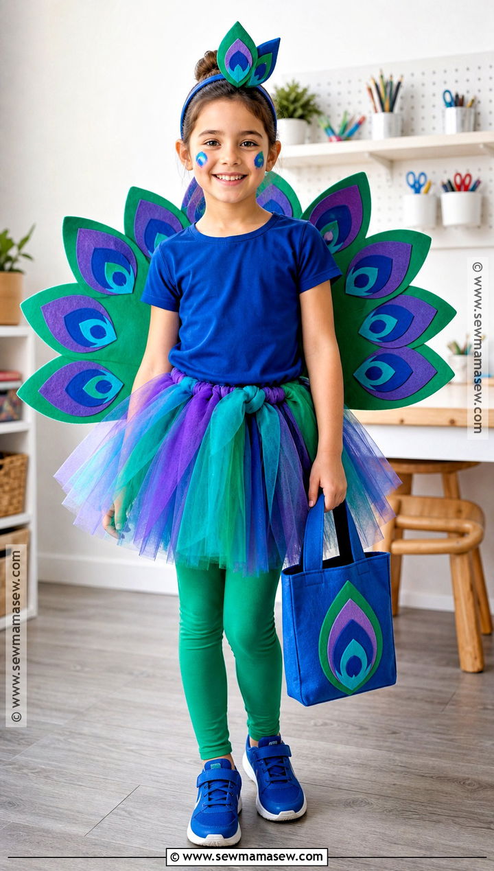 No Sew Peacock Costume - 30 peacock costume ideas for kids