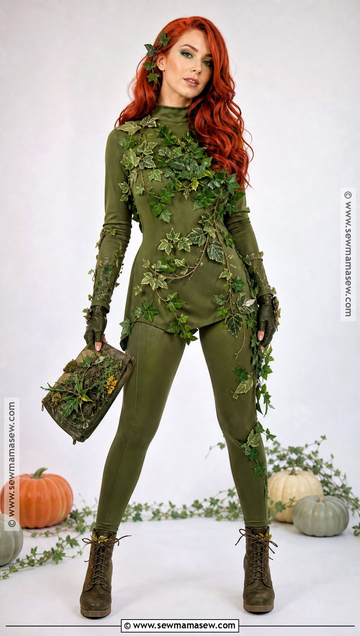 No Sew Poison Ivy Costume With Leggings - 50 poison ivy costume ideas