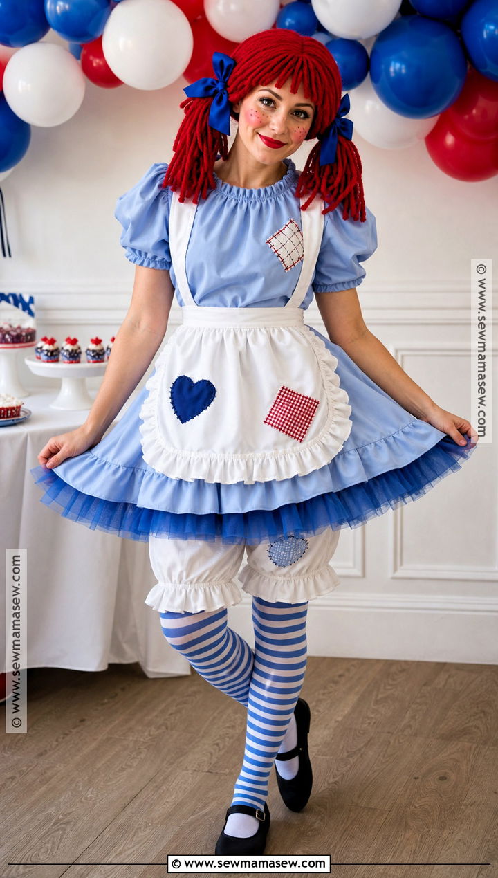 No Sew Raggedy Ann Costume With Tulle Skirt - 30 raggedy ann costume ideas