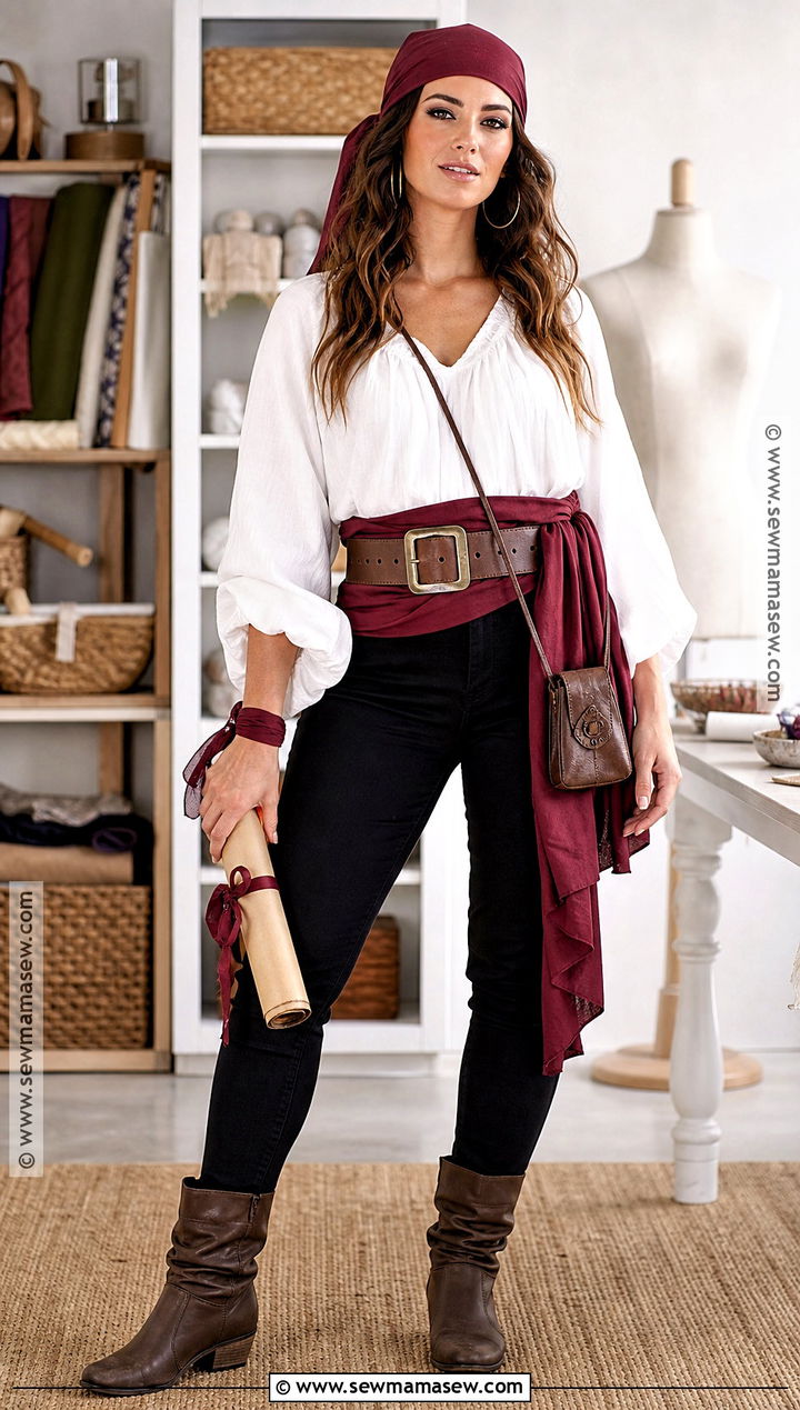 No Sew Scarf Pirate Costume - 30 Simple Pirate Costume Ideas for Women