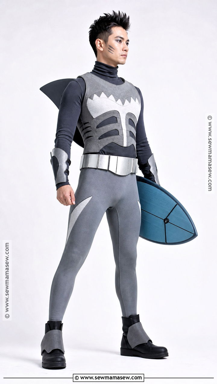 No Sew Sharkboy Costume With Felt Fins - 30 sharkboy costume ideas