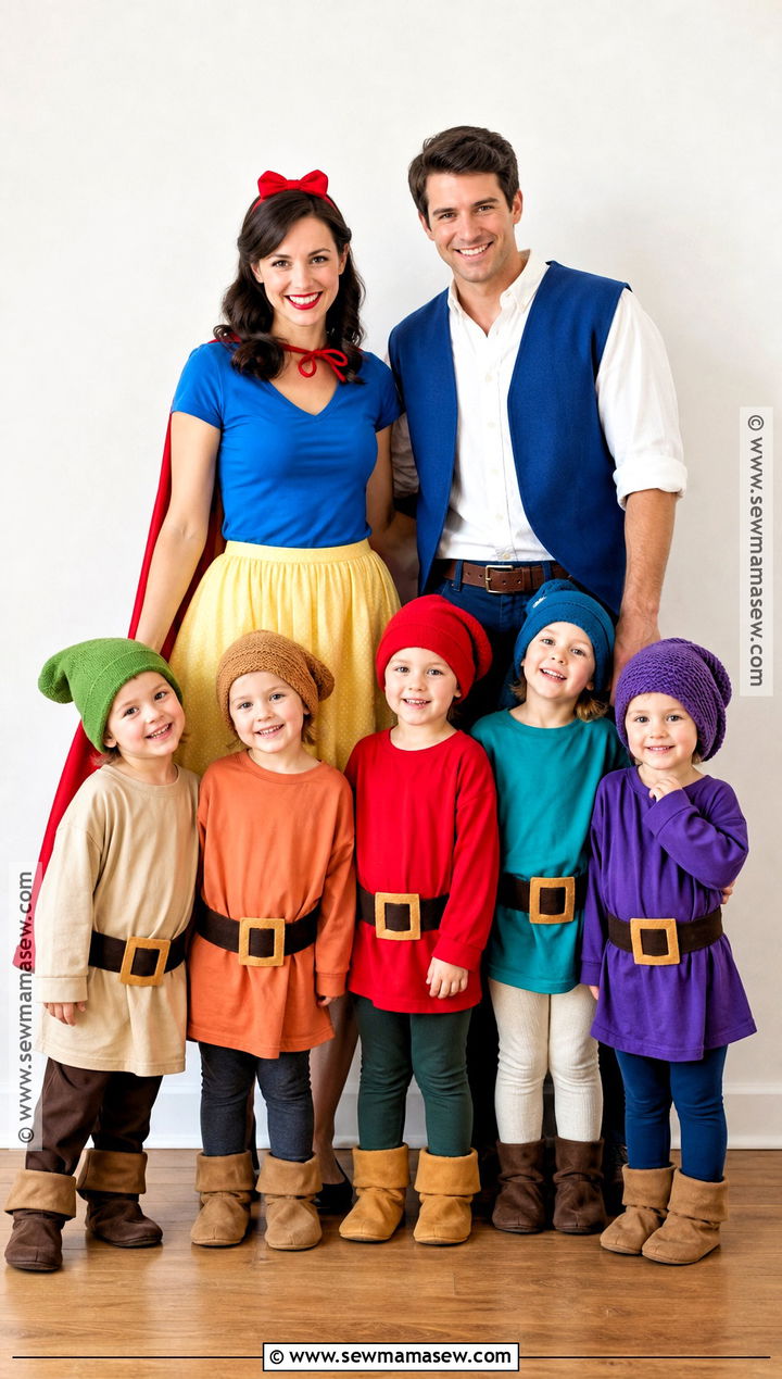 No Sew Snow White Family Costume - 30 snow white family costume ideas