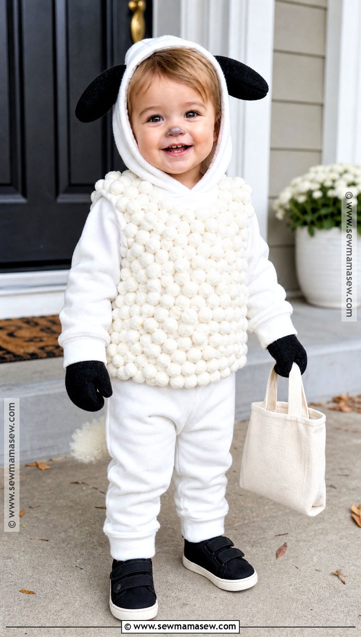 No Sew Toddler Lamb Costume - 30 lamb halloween costume ideas