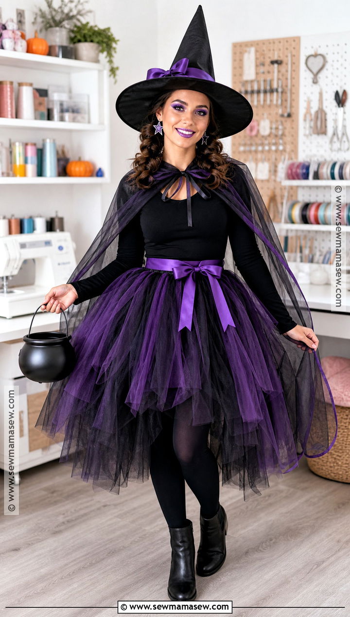 No Sew Tulle Witch Costume - 45 witch halloween costume ideas