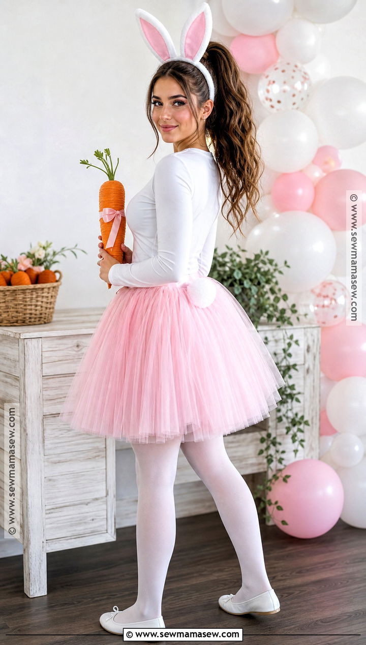 No Sew Tutu Bunny Costume - 45 bunny halloween costume ideas