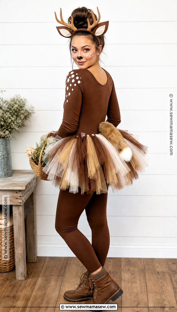 No Sew Tutu Deer Costume - 30 Cute Deer Costume Ideas