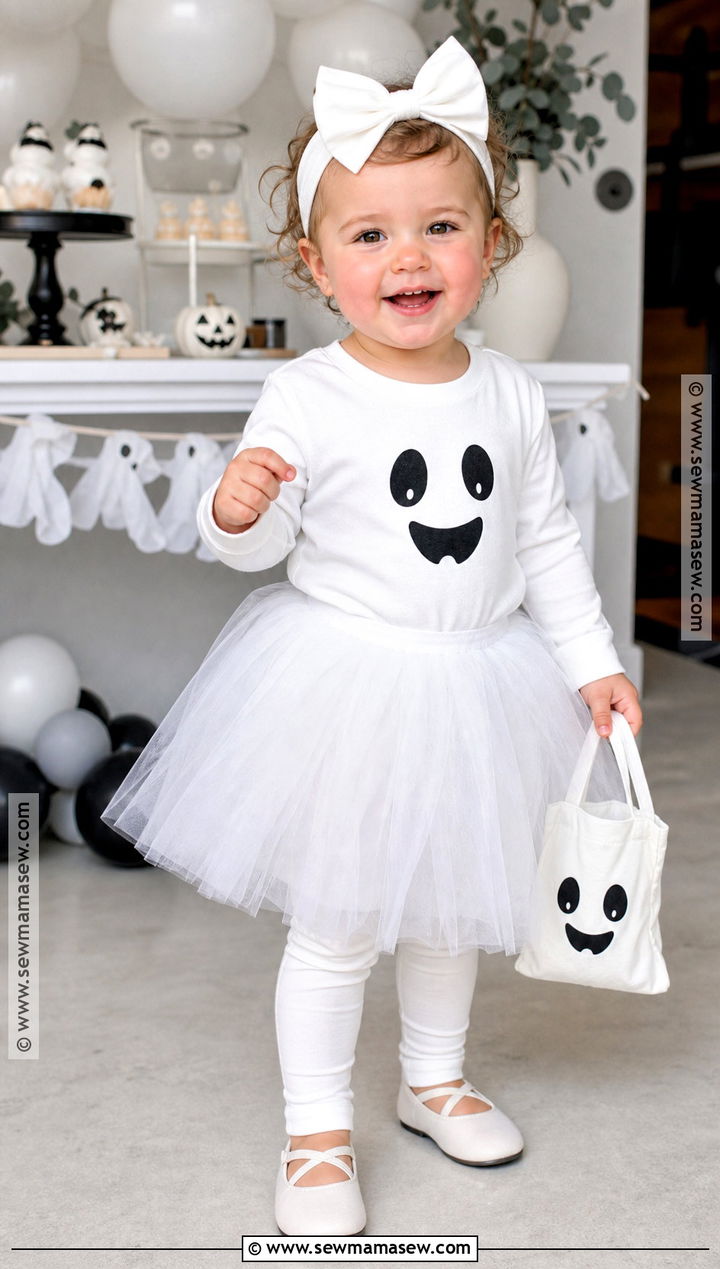 No Sew Tutu Toddler Ghost Costume - 30 toddler ghost costume ideas