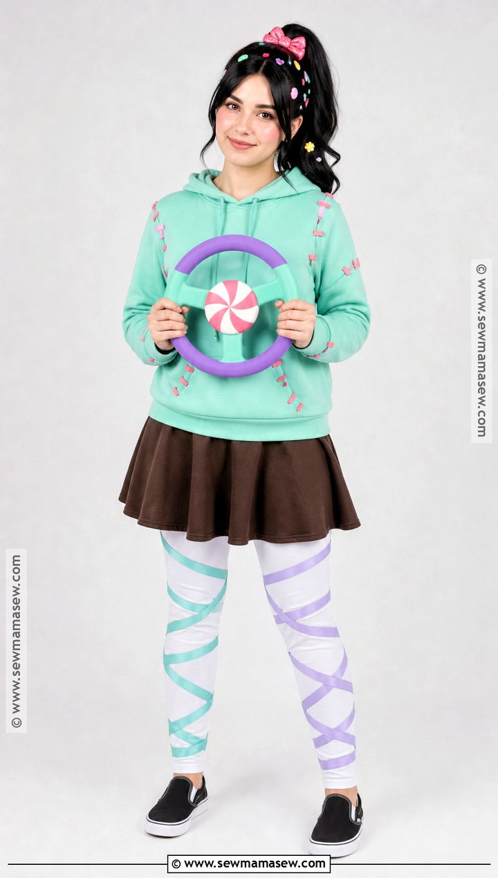 No Sew Vanellope Costume - 30 vanellope costume ideas