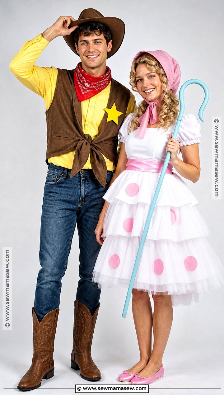 No Sew Woody And Bo Peep Costume - 40 woody and bo peep costume ideas