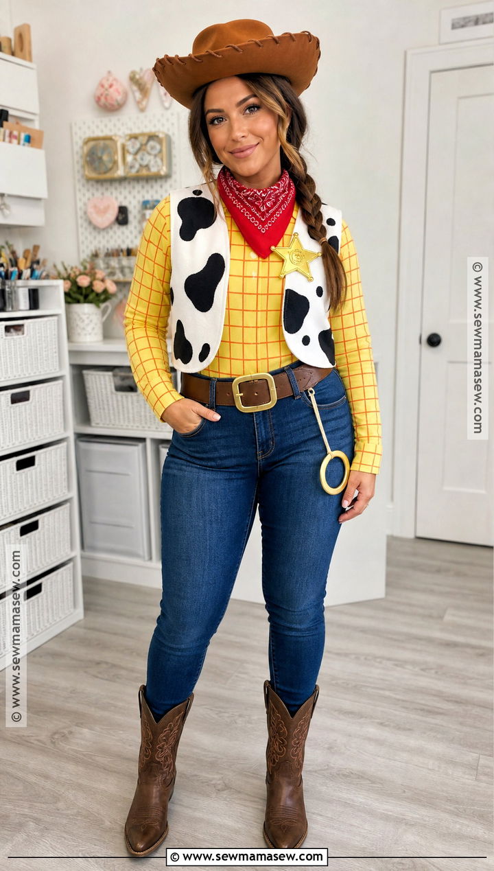 No Sew Woody Costume With Felt Vest - 30 woody costume women's ideas