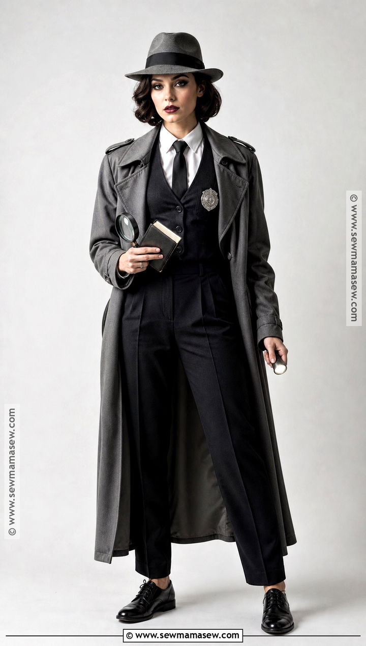 Noir Cop Costume - 30 cop halloween costume ideas for women