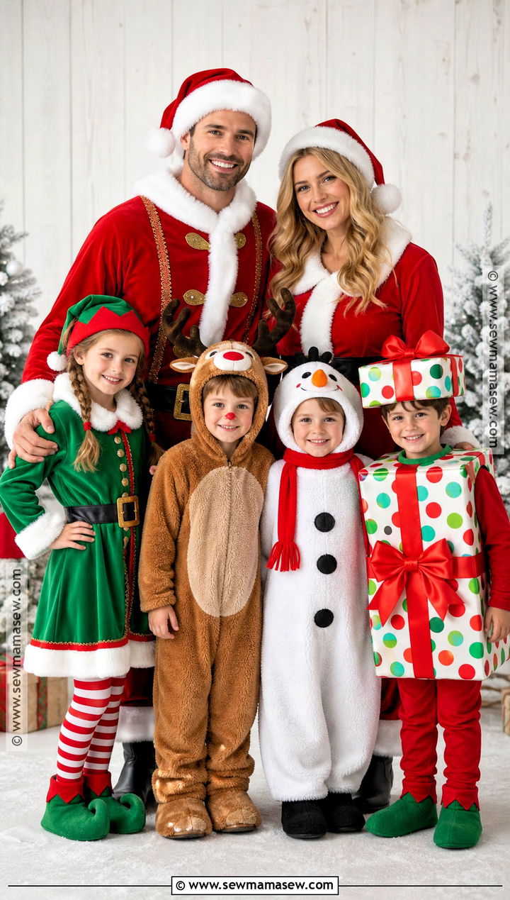 North Pole Family Costume - 30 Christmas Halloween Costumes