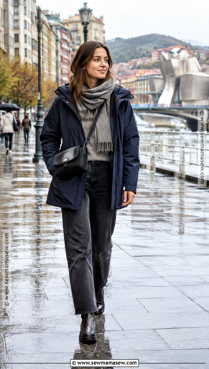 Northern Spain Fall Outfit With Raincoat And Boots - 25 spain fall outfits