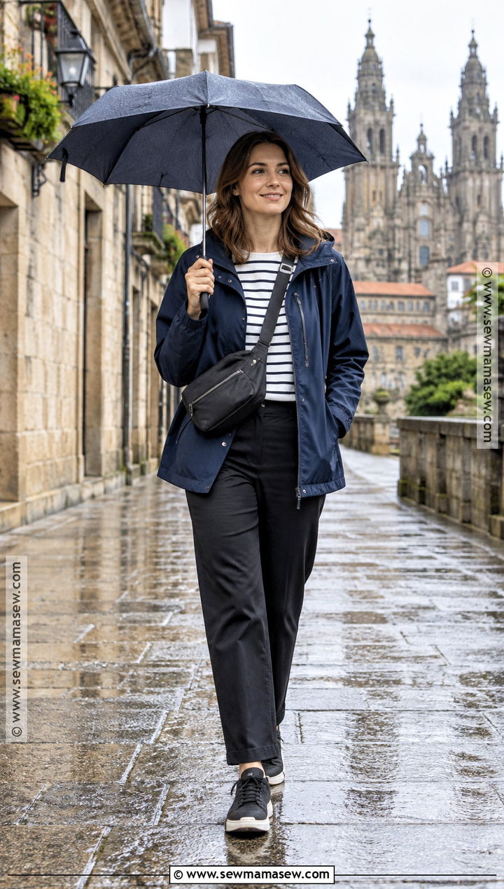 Northern Spain September Rain Jacket Outfit - 20 outfits for spain in september