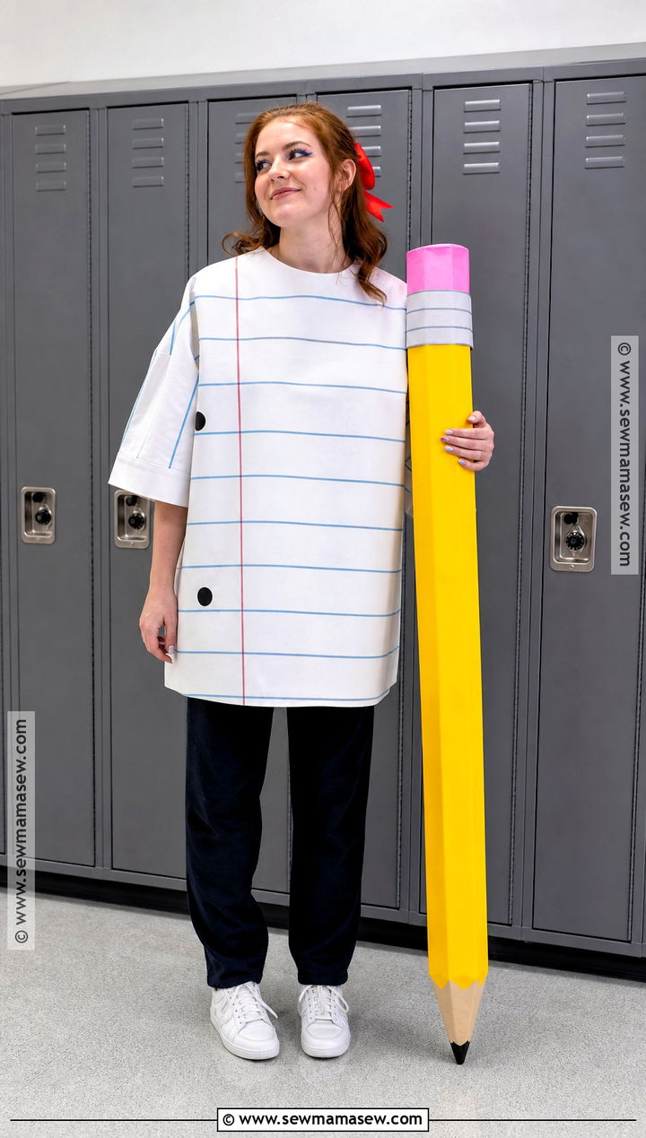 Notebook Paper Costume - 30 Easy Halloween Costumes For School