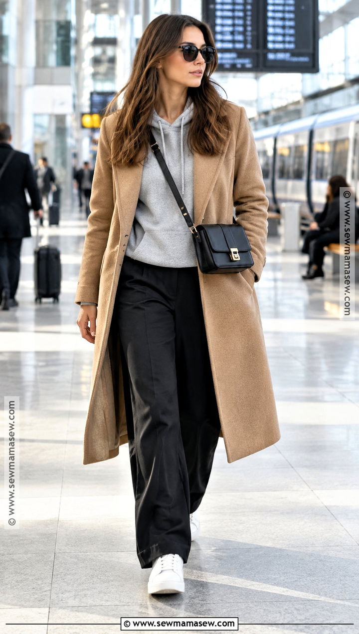November Hoodie And Wool Coat Outfit - 25 november outfit ideas