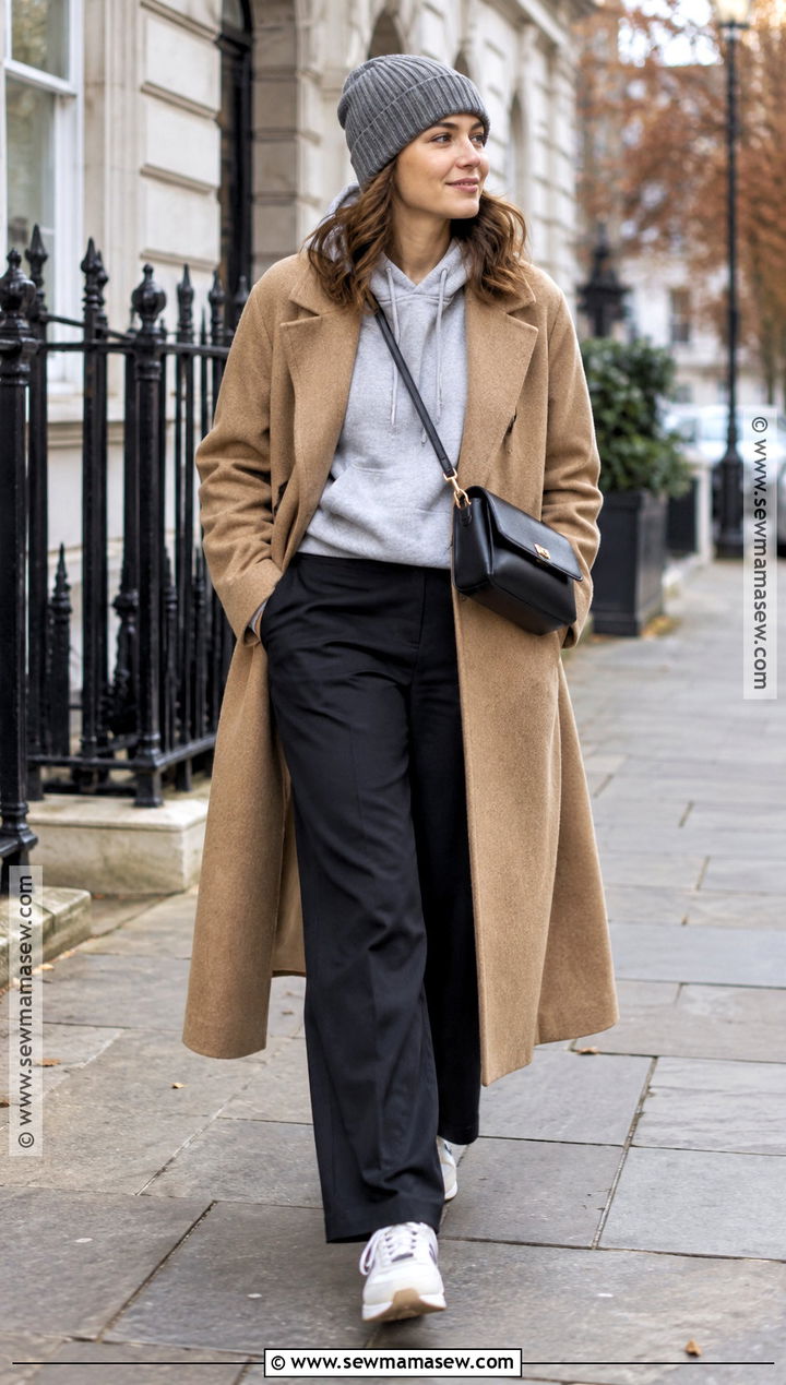 November Hoodie And Wool Coat Outfit - 20 november style outfits