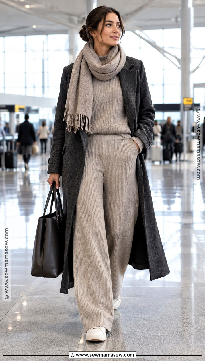 November Knit Set And Long Coat Outfit - 20 november fashion ideas