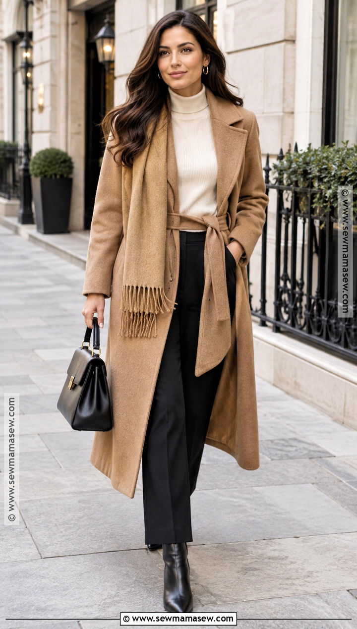 November Outfit With Scarf Coat And Ankle Boots - 20 november outfits fall