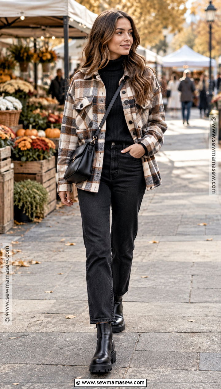 November Shacket And Black Jeans Outfit - 20 november fashion ideas