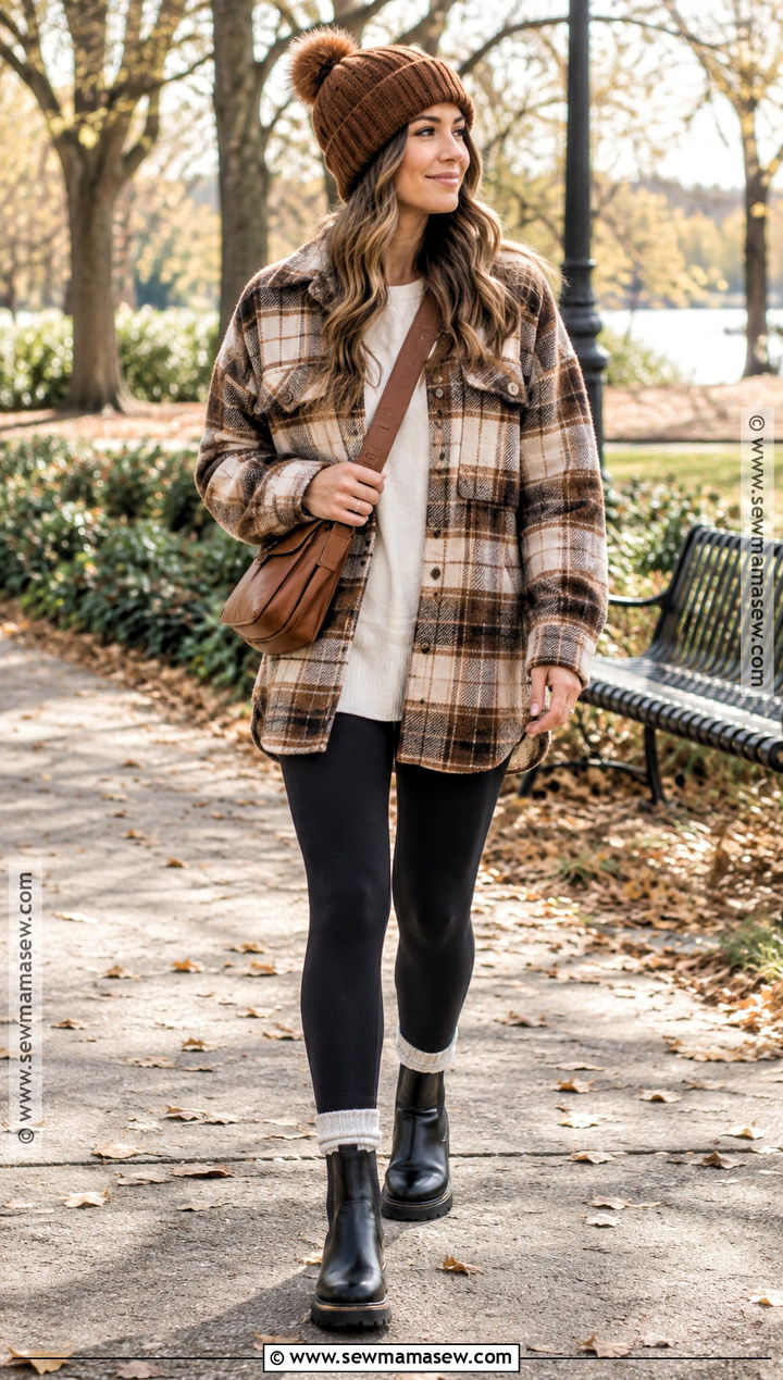 November Shacket And Leggings Outfit - 25 november outfit ideas