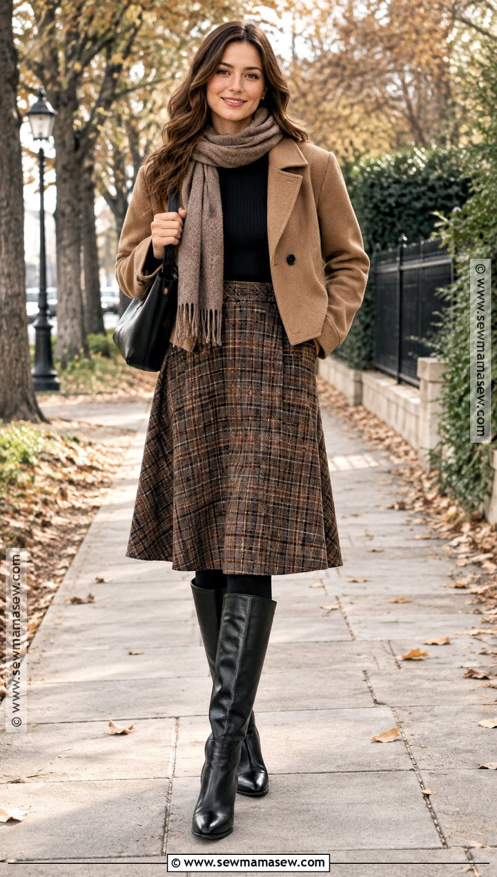November Skirt And Tall Boots Outfit - 20 november style outfits