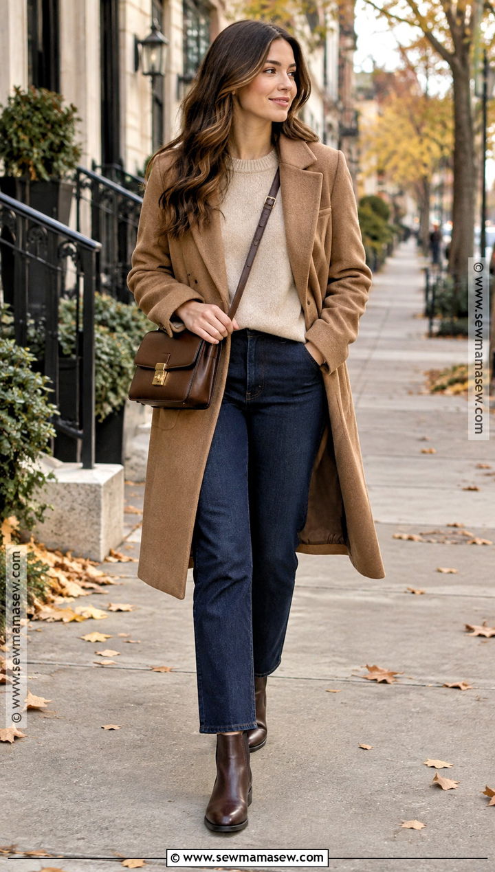 November Sweater And Straight Leg Jeans Outfit - 20 november style outfits
