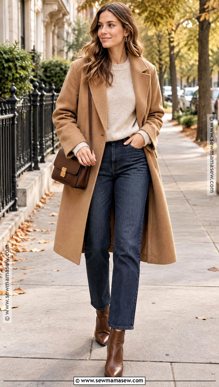 November Sweater And Straight Leg Jeans Outfit - 20 november fashion ideas
