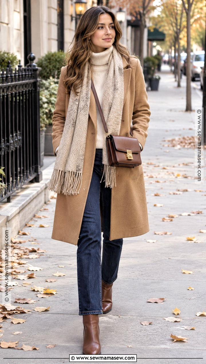 November Wool Coat and Straight Leg Jeans Outfit - 20 november clothes