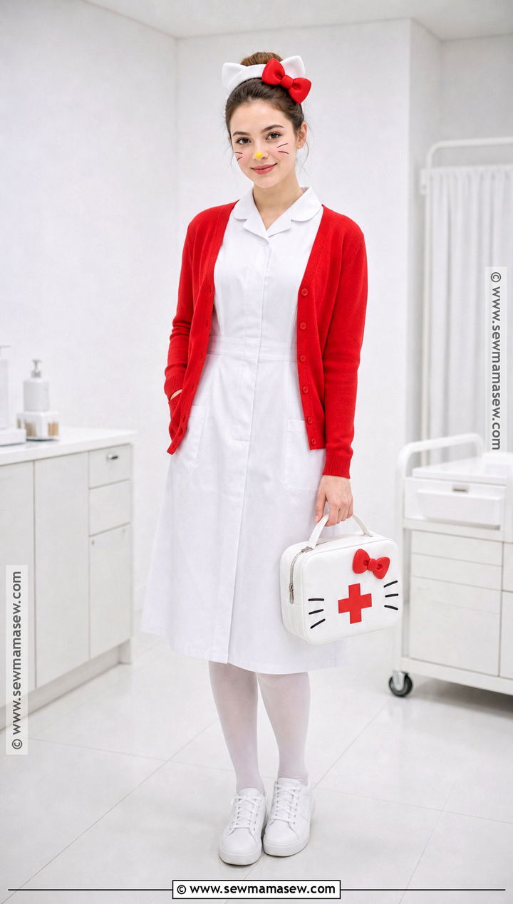 Nurse Hello Kitty Costume - 40 hello kitty halloween costume ideas